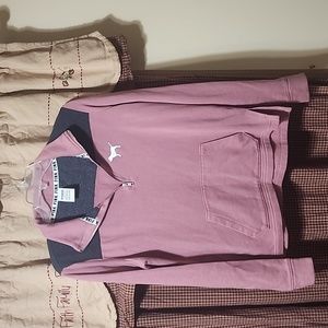 PINK pullover crew neck quarter zip size XS GUC